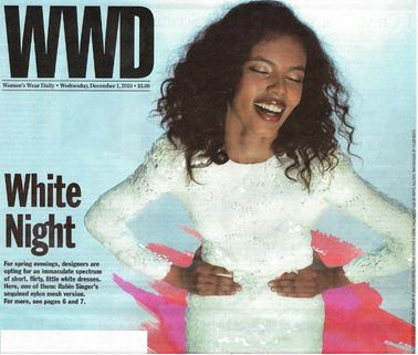 WWD White Night cover featuring a white sequined dress.